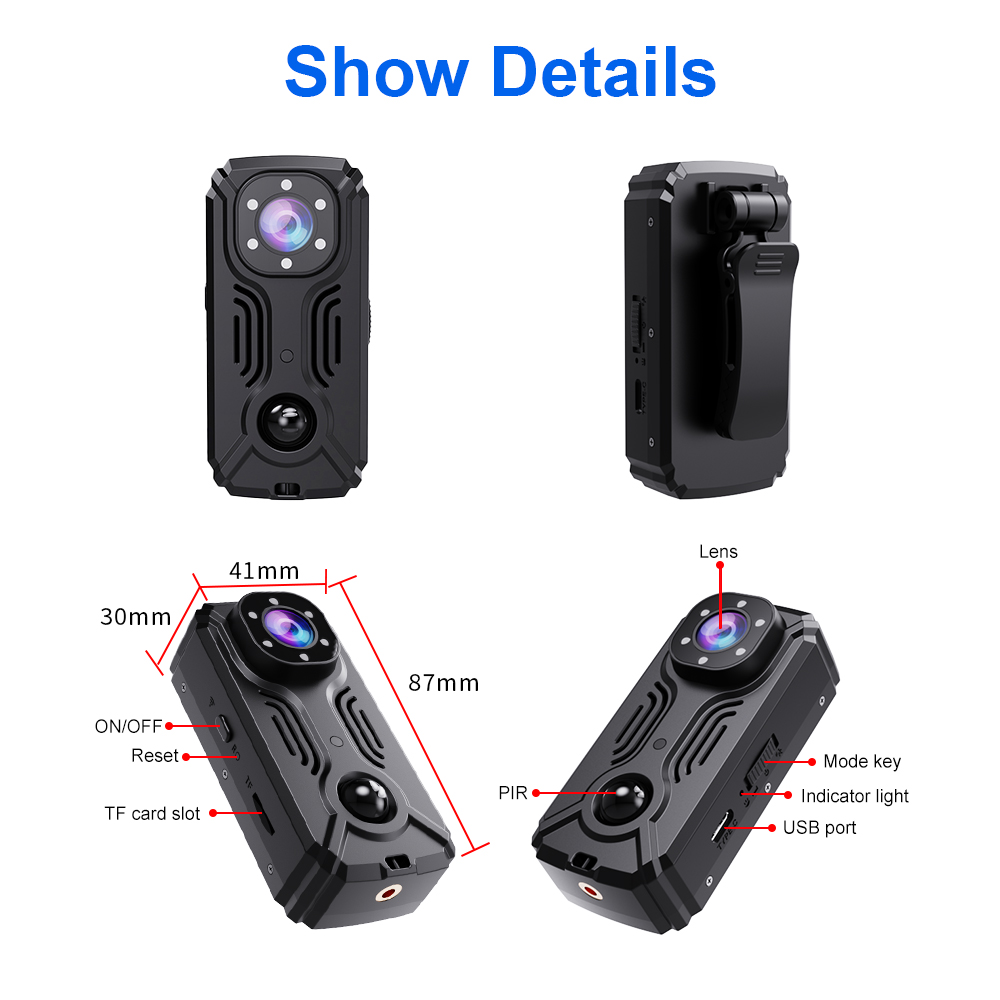 MD37 Body Camera 1080P Recorder