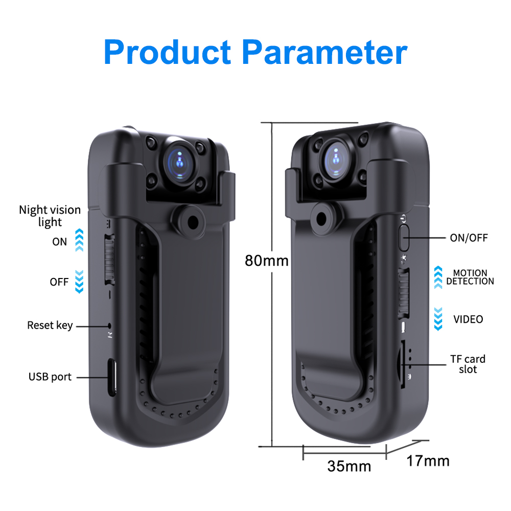 MD36 Body Mini Camera 1080P